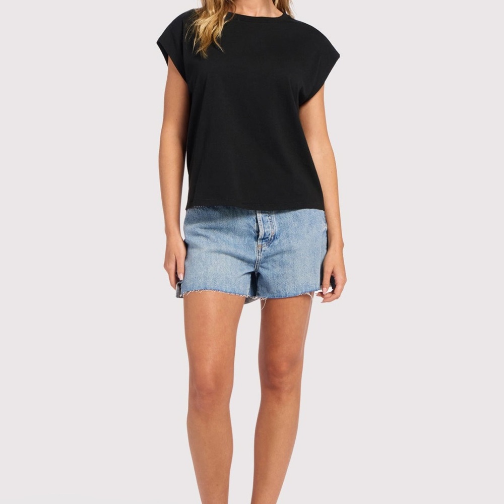 Nuuds Soft Cotton Black Muscle Tee Size Small